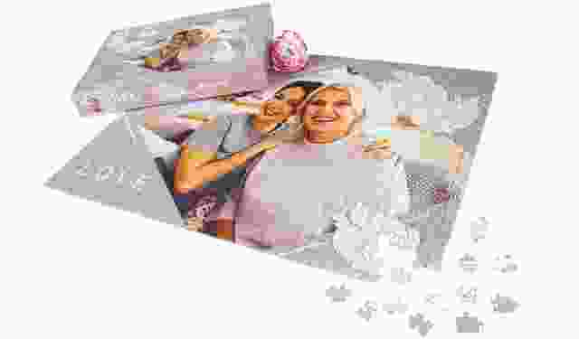 Skapa ett personligt fotopussel - motiv mor och dotter
