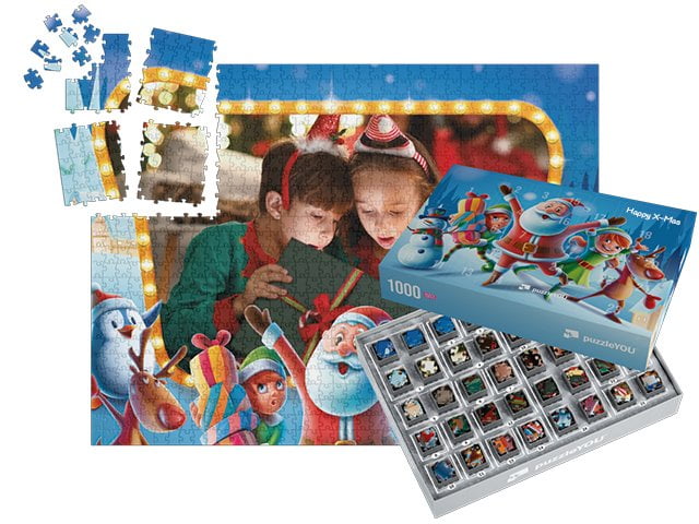 puzzleYOU adventskalender låda "Santa Party"